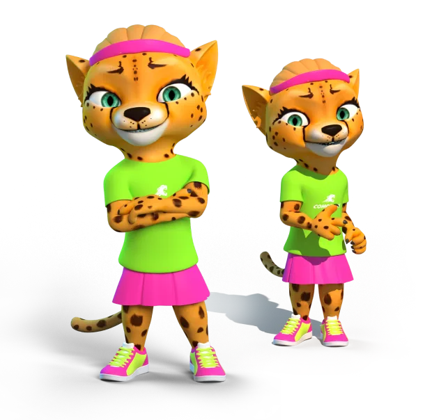 Gabby the cheetah, a COMOOON! student