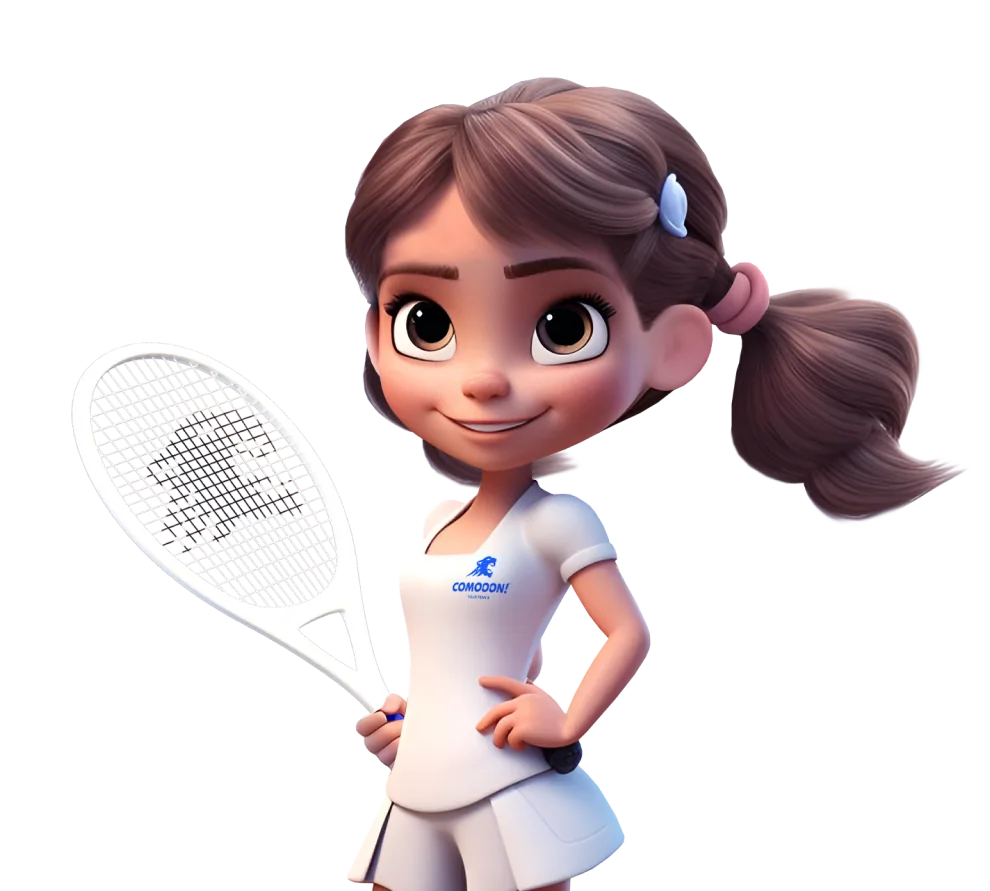 A young tennis player with a racket
