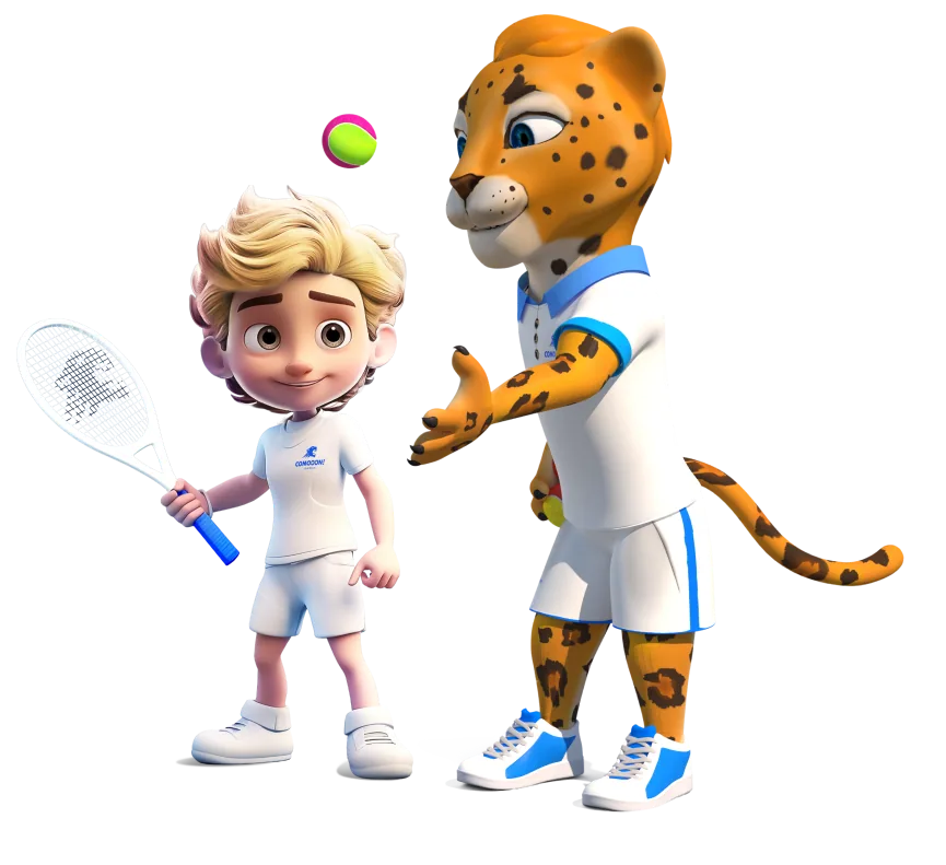 Coach Taylor with a young tennis player